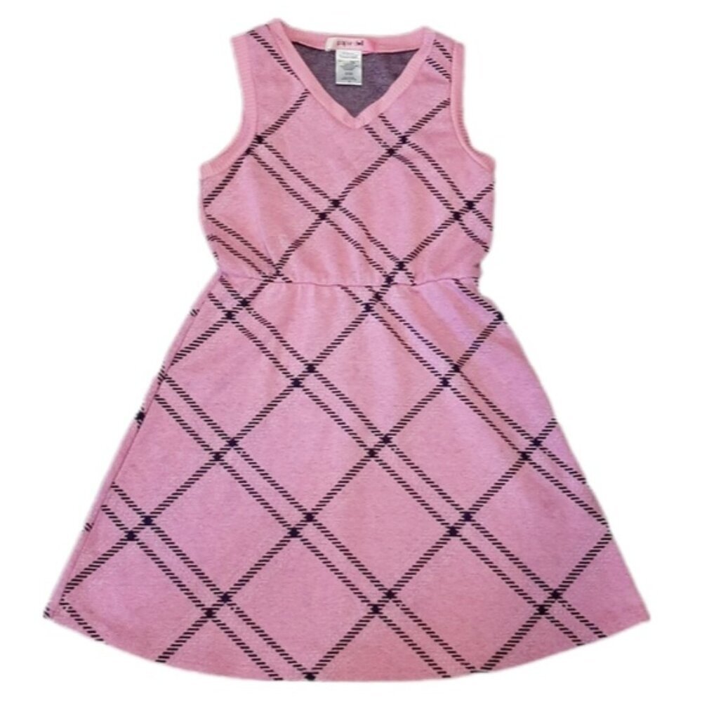 Paper Doll Plaid Sweater Dress Fit & Flare Sleeveless Fall Preppy Vneck